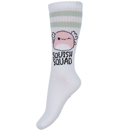 Name It Strømper - NkfMomsa - Squishmallows - Bright White/AQUA 