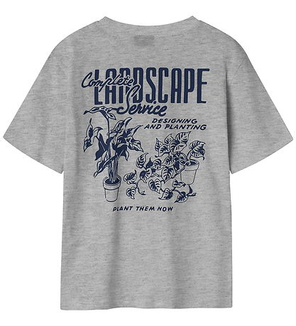 LMTD T-shirt - NlmKlant - Lys Grå Meleret/Pageant Blue