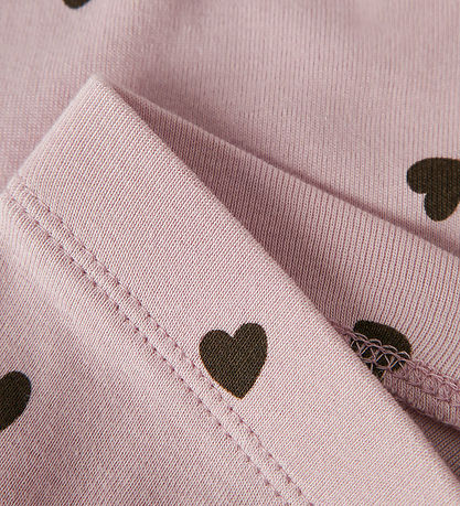 Name It Leggings - NmfKheart - Burnished Lilac m. Hjerter