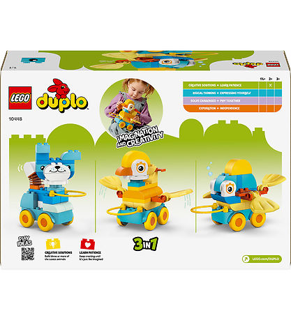 LEGO® DUPLO® - 3-i-1-dyr på hjul 10448 - 58 Dele