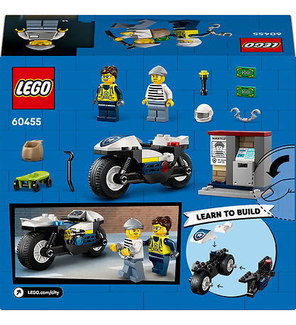LEGO® City - Politimotorcykel på forbryderjagt 60455 - 65 Dele