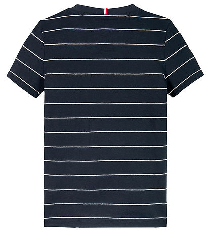 Tommy Hilfiger T-shirt - YD Cotton Linen - Dark Night Navy Strip