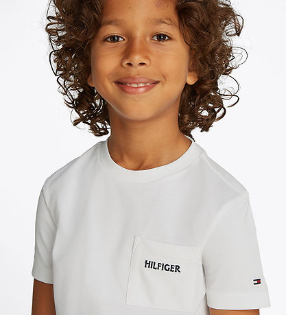 Tommy Hilfiger T-shirt - EMB - Hvid