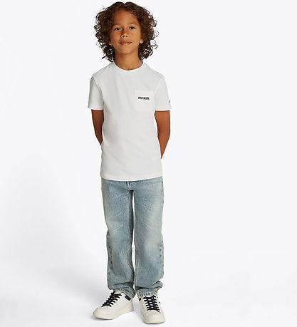 Tommy Hilfiger T-shirt - EMB - Hvid