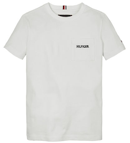 Tommy Hilfiger T-shirt - EMB - Hvid