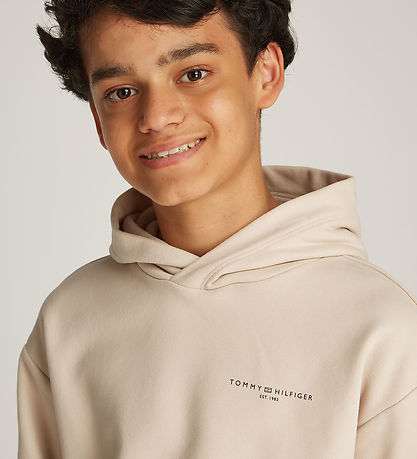 Tommy Hilfiger Hættetrøje - U Mini Corp Logo - Classic Beige