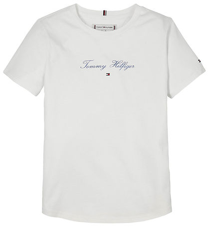 Tommy Hilfiger T-shirt - Script Slim - Hvid