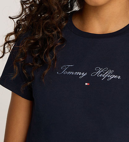 Tommy Hilfiger T-shirt - Script Slim - Dark Night Navy