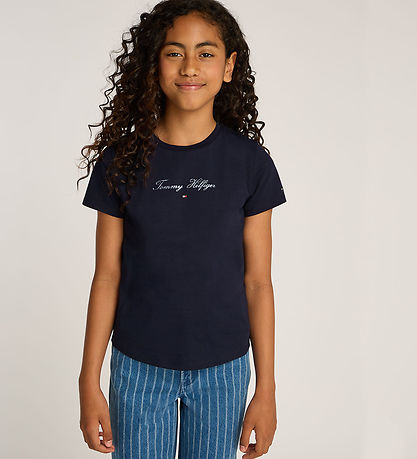Tommy Hilfiger T-shirt - Script Slim - Dark Night Navy