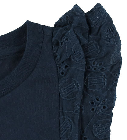 Tommy Hilfiger T-shirt - Broderie Anglaise - Dark Night Navy
