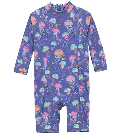 Color Kids Badeheldragt - UV50+ - AOP - Marlin
