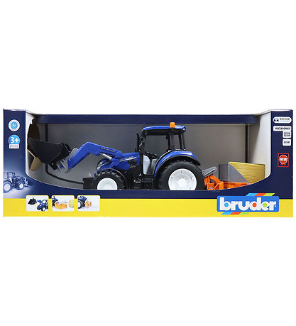 Bruder Traktor - New Holland T5.120 m. Frontlæsser - 02187