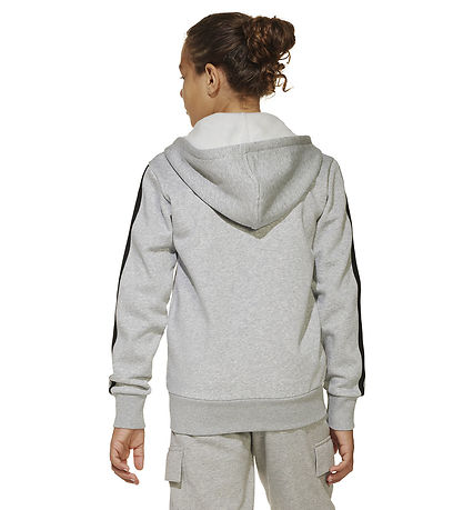 adidas Performance Cardigan - J 3S FL FZ HD - Mgreyh/Black
