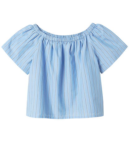 Name It T-shirt - NkfDemman - Provence/Hvid Og Grå