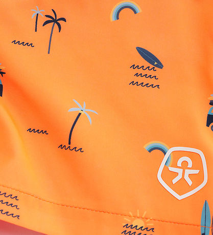 Color Kids Badeshorts - AOP - Orange Pop