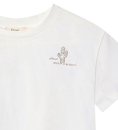 Fliink T-shirt - Sommer Cactus - Cloud Dancer