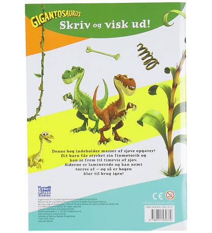 Alvilda Aktivitetsbog - Gigantosaurus - Skriv og Visk Ud