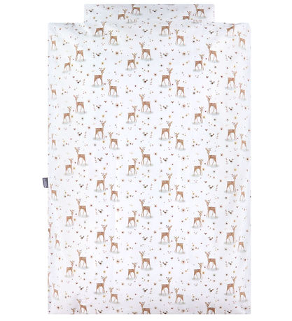 Nørgaard Madsens Sengetøj - Baby - Off White m. Bambi/Blomster