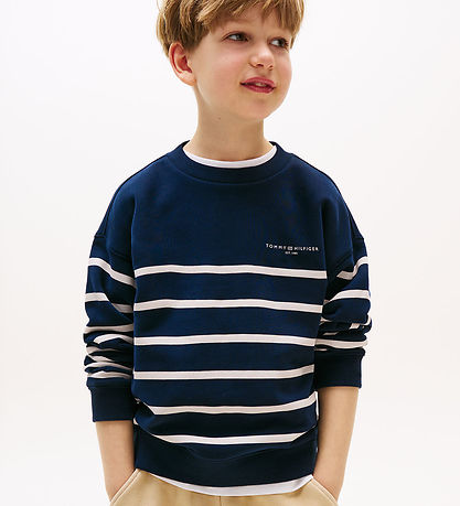 Tommy Hilfiger Bluse - Mini Corp - Dark Night Navy Stripe