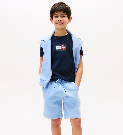 Tommy Hilfiger T-shirt - Script Flag - Dark Night Navy