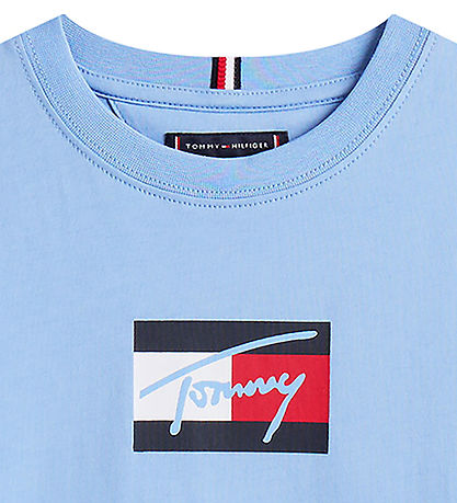 Tommy Hilfiger T-shirt - Script Flag - Cloudy Blue