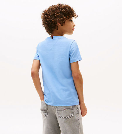 Tommy Hilfiger T-shirt - Script Flag - Cloudy Blue