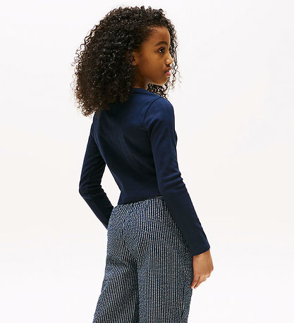 Tommy Hilfiger Bluse - Pointelle - Dark Night Navy