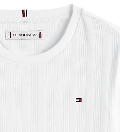 Tommy Hilfiger Bluse - Pointelle - White