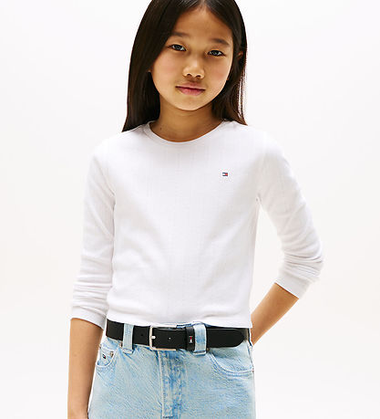 Tommy Hilfiger Bluse - Pointelle - White