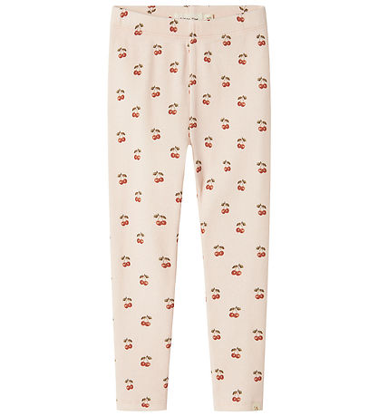 Lil' Aterlier Leggings - Rib - NmfFlavo - Silver Peony/Cherry