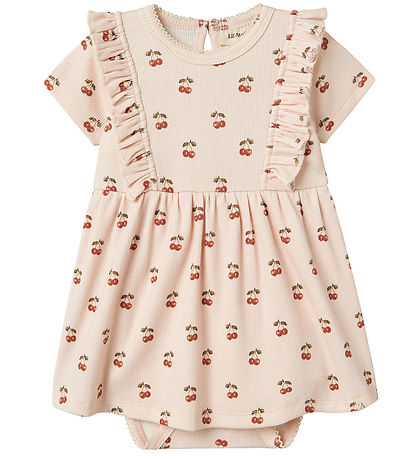 Lil' Aterlier Kjole - Rib - NbfLavo - Silver Peony