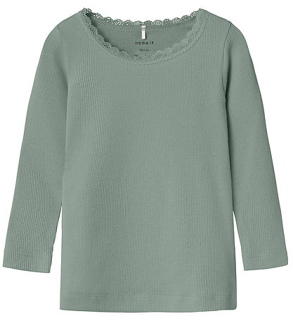 Name It Bluse - Noos - Rib - Nmfkab - Slate Gray