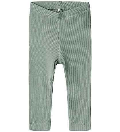 Name It Leggings - Noos - Rib - NbnKab - Slate Gray