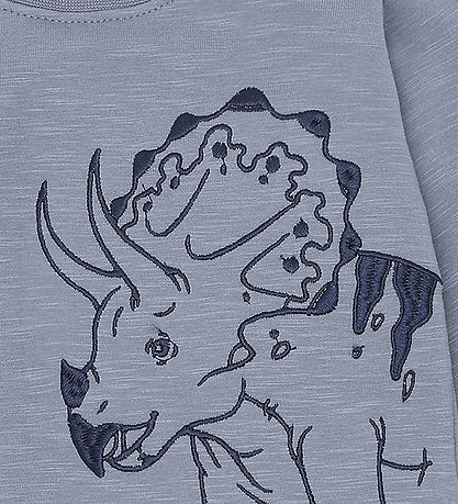 Hust and Claire Bluse - Sofus Triceratops - Blue Flint