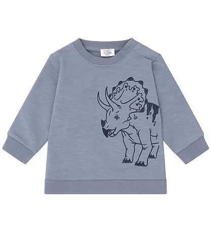 Hust and Claire Bluse - Sofus Triceratops - Blue Flint