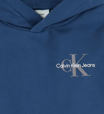 Calvin Klein Hættetrøje - Small Monogram - Blue Jean