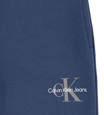 Calvin Klein Sweatpants - Monogram Logo - Blue Jean