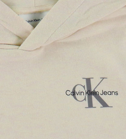 Calvin Klein Hættetrøje - Small Monogram - Whitecap Gray