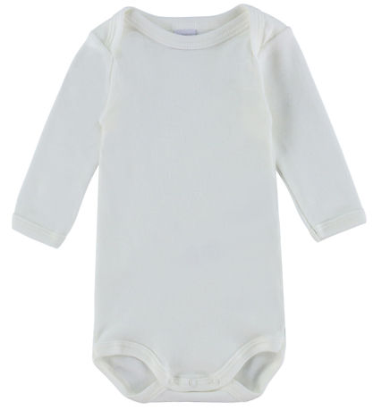 Petit Bateau Bodyer l/æ - 3-pak - Off White/Rød