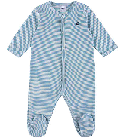 Petit Bateau Natdragt - 2-pak - Blå m. Stjerner/Striber