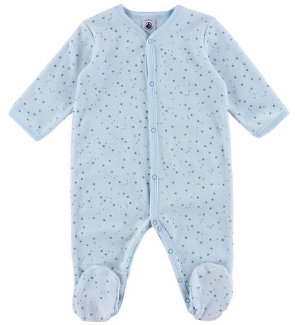 Petit Bateau Natdragt - 2-pak - Blå m. Stjerner/Striber