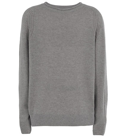Emporio Armani Bluse - Strik - Uld - Light Grey Melange