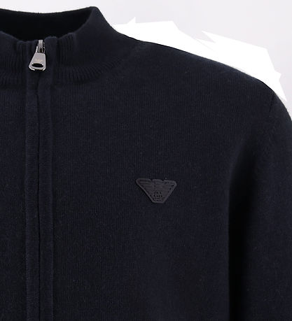 Emporio Armani Cardigan - Strik - Uld - Blue Navy