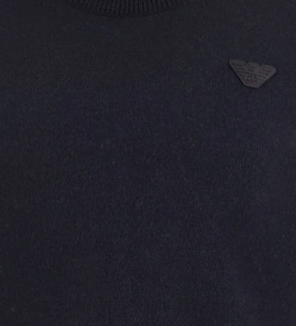 Emporio Armani Bluse - Strik - Uld - Blue Navy