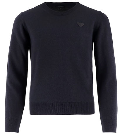 Emporio Armani Bluse - Strik - Uld - Blue Navy