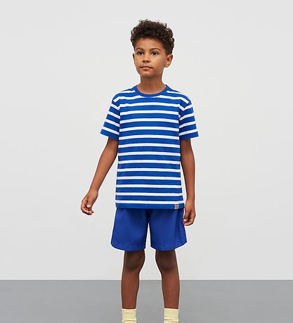 Mads Nørgaard T-shirt - Stripe Thorlino - Surf The Web/Hvid