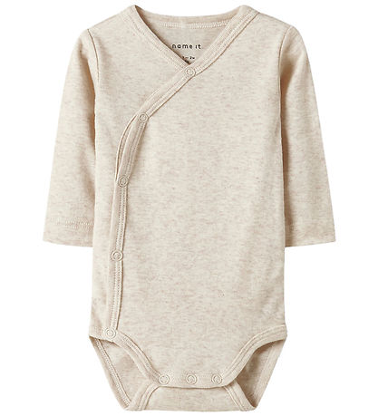 Name It Slå-om Bodyer l/æ - Noos - NbnBody - 2-pak - Blå/Beige