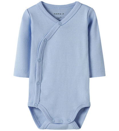 Name It Slå-om Bodyer l/æ - Noos - NbnBody - 2-pak - Blå/Beige