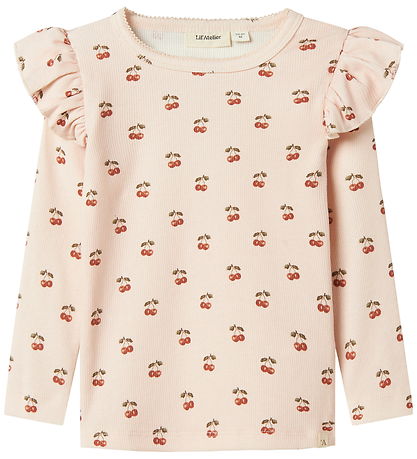 Lil Atelier Bluse - Rib - NmfLavo - Silver Peony