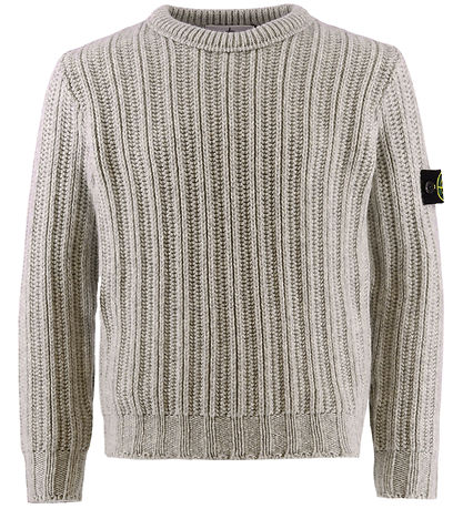 Stone Island Bluse - Strik - Uld - Melange Grey
